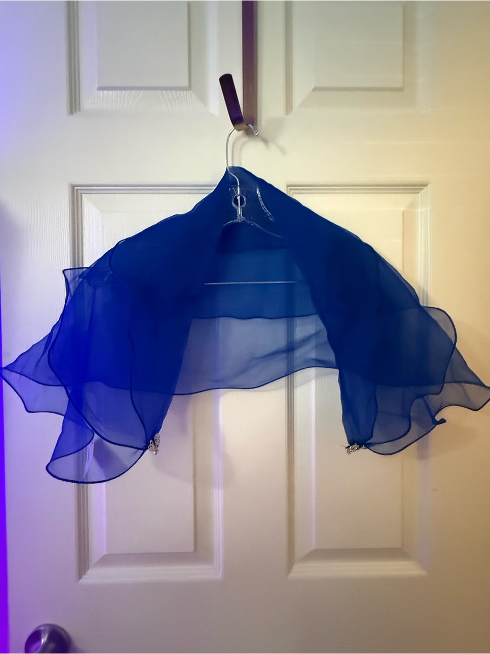 Sheer Royal blue cover up wrap